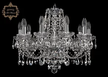 Люстра подвесная хрустальная 11.21.10.200.Cr.Sp Богемиа Арт Классик прозрачная на 10 ламп, основание хром в стиле классический Люстра подвесная хрустальная 11.21.10.200.Cr.Sp Богемиа Арт Классик прозрачная на 10 ламп, основание хром в стиле классический